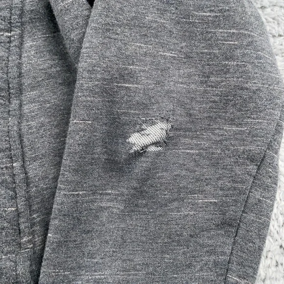 LL Bean Sweatshirt Womens Medium Gray 1/4 Zip Quilted Pullover Casual Warm - Picture 3 of 11